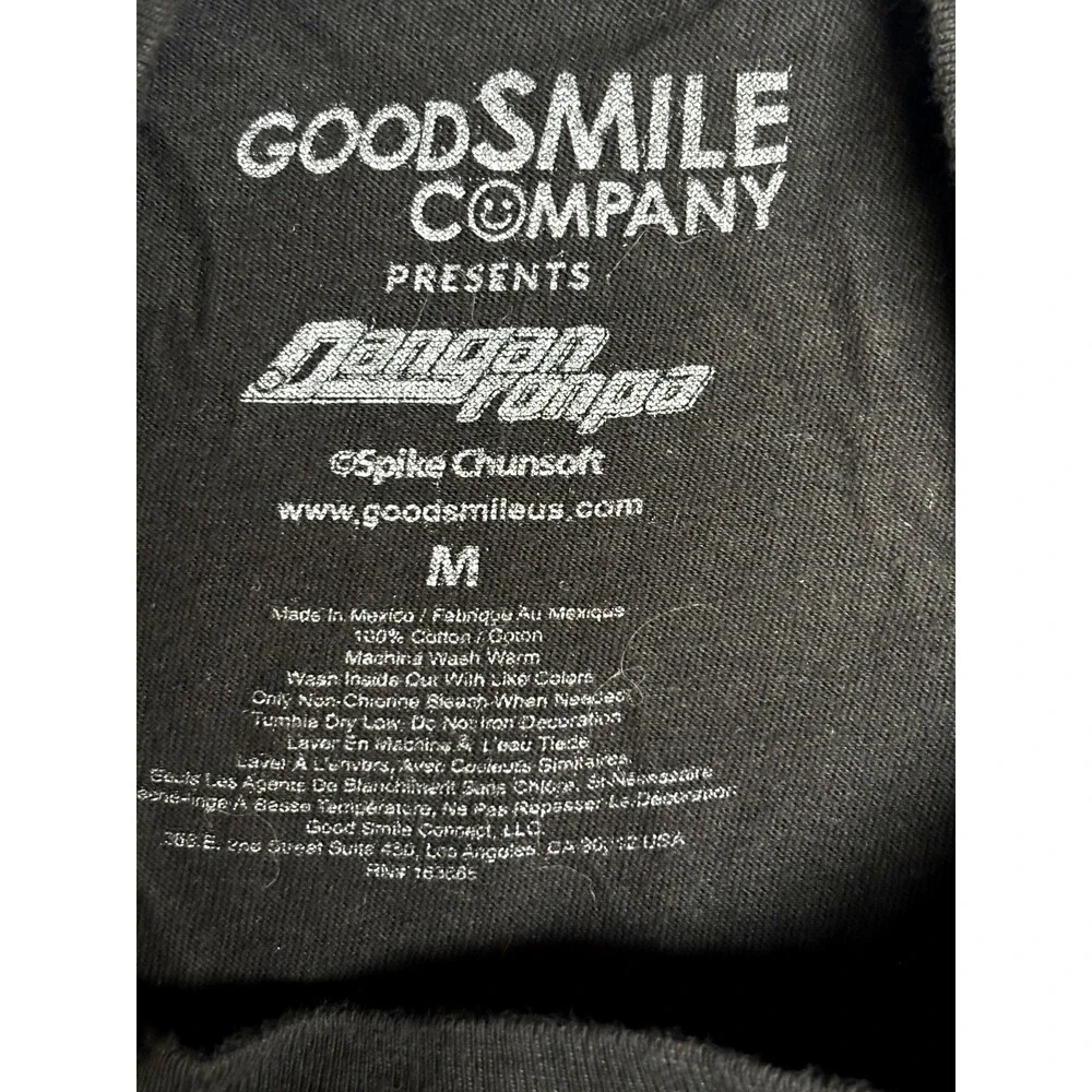 Danganronpa Nagito Komaeda Graphic T Shirt Black Anime Manga GoodSmile Men’s L